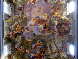 Andrea Pozzo: Dipinti nella chiesa di Sant'Ignazio a Roma